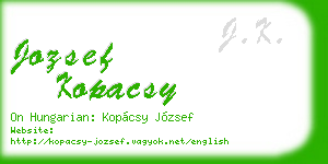 jozsef kopacsy business card